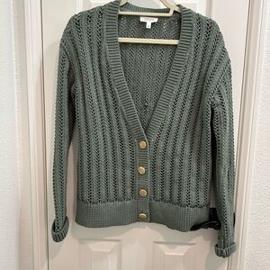 Cozy Green Knit Sweater